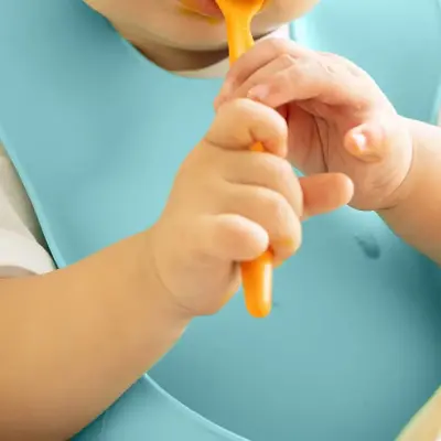 Wee Baby Nanninom Silikon Mama Önlüğü Mavi - 3