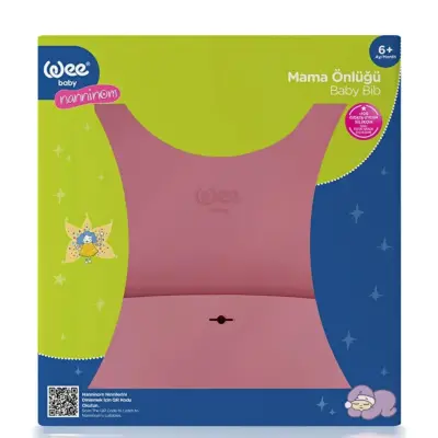 Wee Baby Nanninom Silikon Mama Önlüğü Pembe - 3
