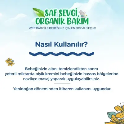 Wee Baby Organik Sertifikalı Pişik Kremi 75 ml - 2