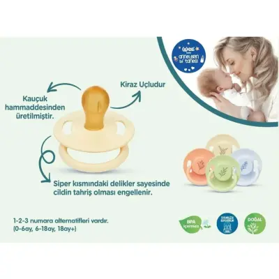 Wee Baby Pure Kauçuk Emzik No:1 - 9