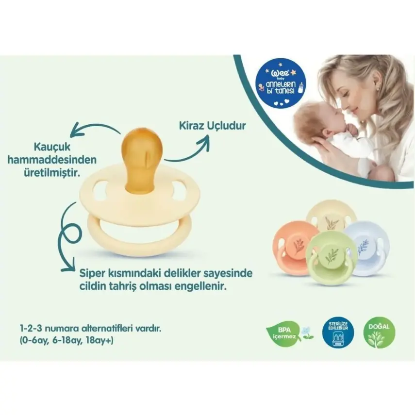 Wee Baby Pure Kauçuk Emzik No:2 - 7