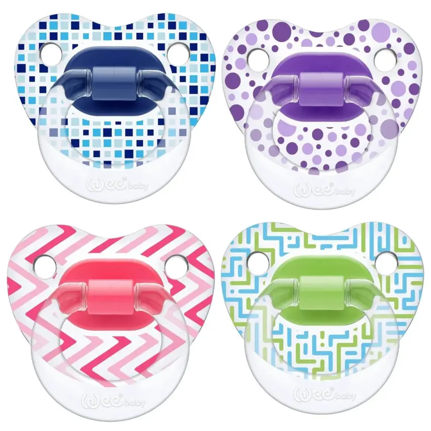 Wee Baby Şeffaf Desenli Damaklı Silikon Emzik 18+ Ay - 1