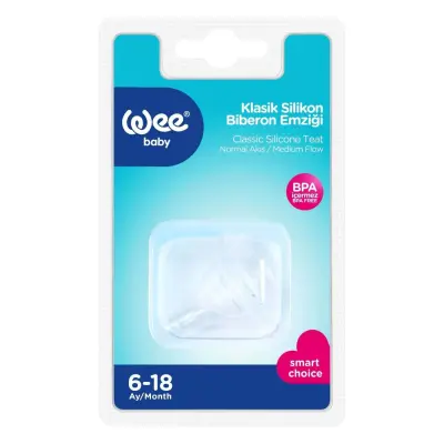 Wee Baby Yuvarlak Uçlu Silikon Biberon Emziği 6+ Ay - 4