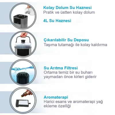 Weewell WHC752R Ionizerli Sıcak Soğuk Akıllı Buhar Makinesi - 15