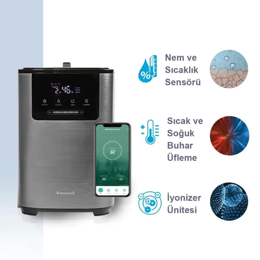 Weewell WHC752R Ionizerli Sıcak Soğuk Akıllı Buhar Makinesi - 18