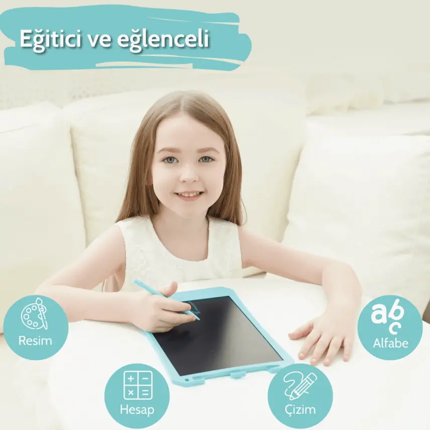 Wicue LCD Dijital Çizim Tableti 11" Mavi - 9