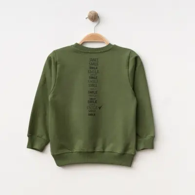 Winimo 2li Çocuk Takım Smile Smile Baskılı Haki Unisex  - 2