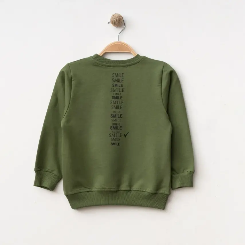 Winimo 2li Çocuk Takım Smile Smile Baskılı Haki Unisex  - 2