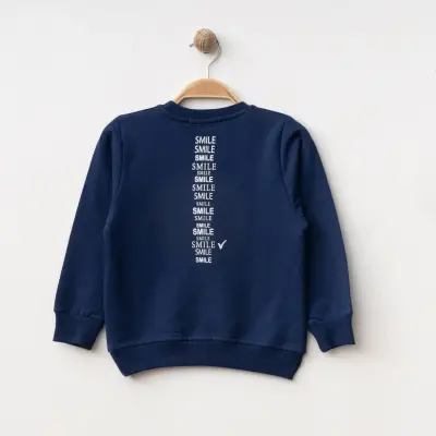 Winimo 2li Çocuk Takım Smile Smile Baskılı Lacivert Unisex  - 10