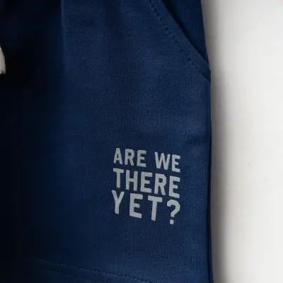 Winimo Are We There Yet Baskılı Çocuk Şort Unisex Lacivert - 5