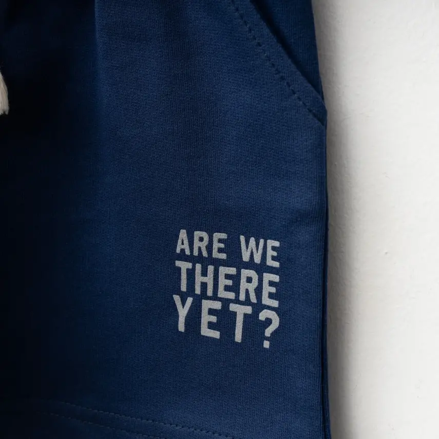 Winimo Are We There Yet Baskılı Çocuk Şort Unisex Lacivert - 6