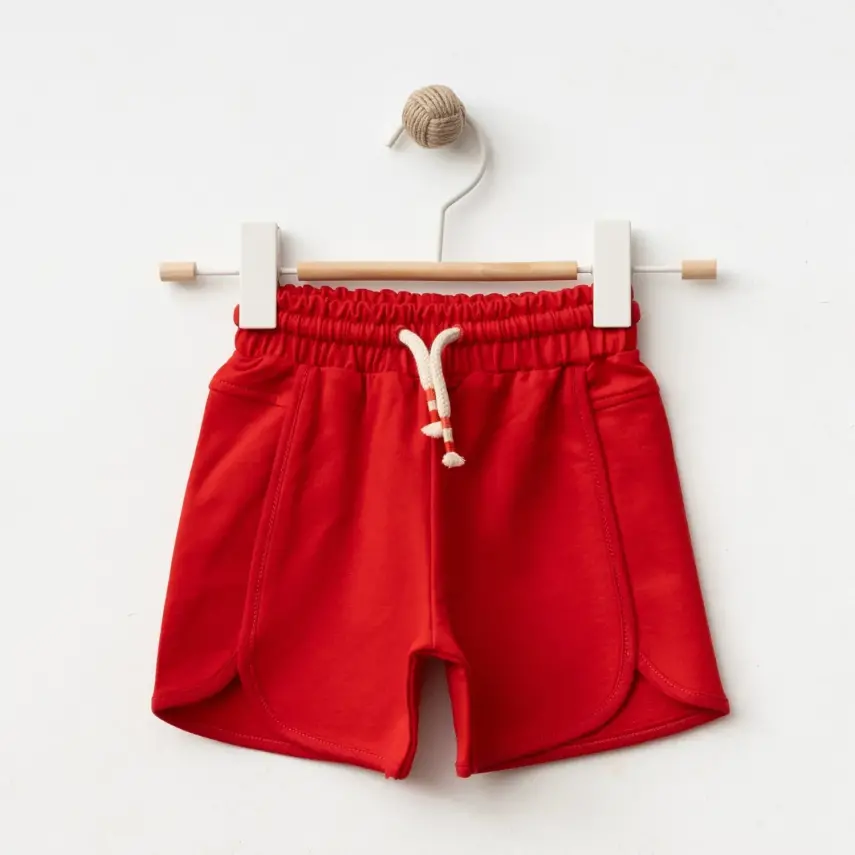 Winimo Biyeli Cepsiz Kız Çocuk Şort Kırmızı - 1