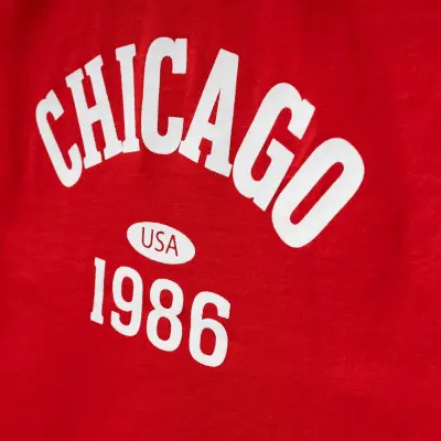 Winimo Chicago Baskılı Çocuk T-Shirt Unisex Kırmızı - 6