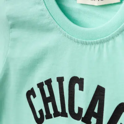 Winimo Chicago Baskılı Çocuk T-Shirt Unisex  Mint - 3