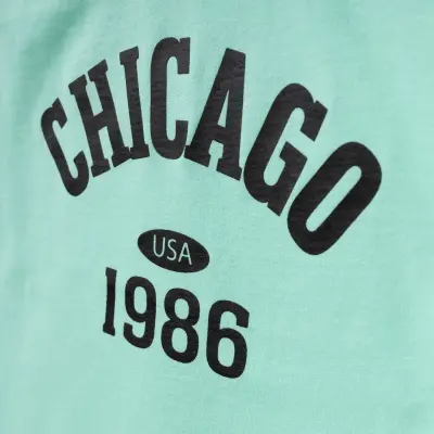 Winimo Chicago Baskılı Çocuk T-Shirt Unisex  Mint - 5