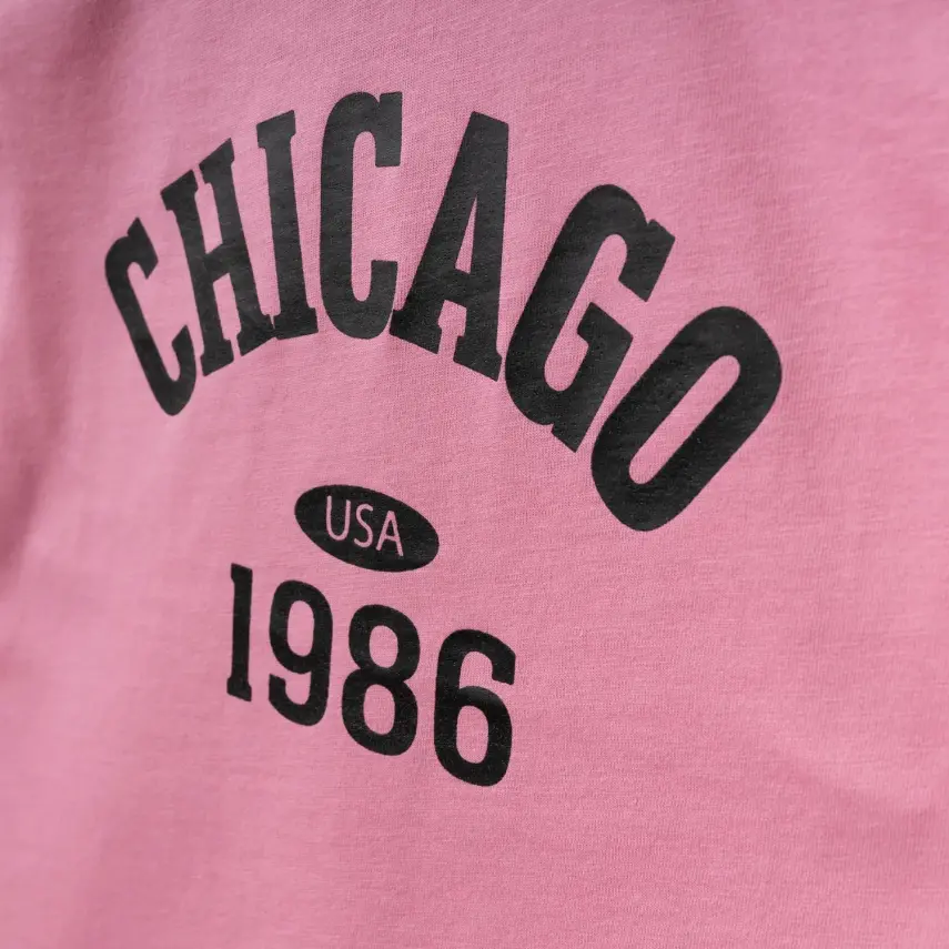 Winimo Chicago Baskılı Kız Çocuk T-Shirt Pembe - 3