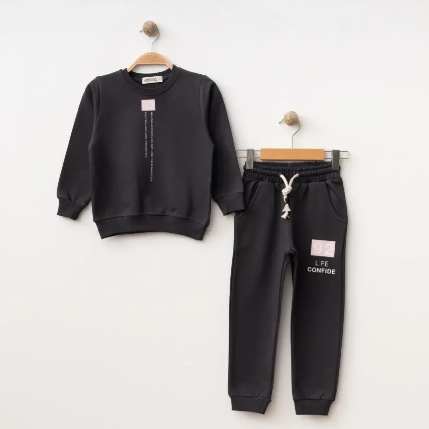 Winimo Çocuk 2li Takım 92 Life Confide Baskılı Füme Unisex - 6
