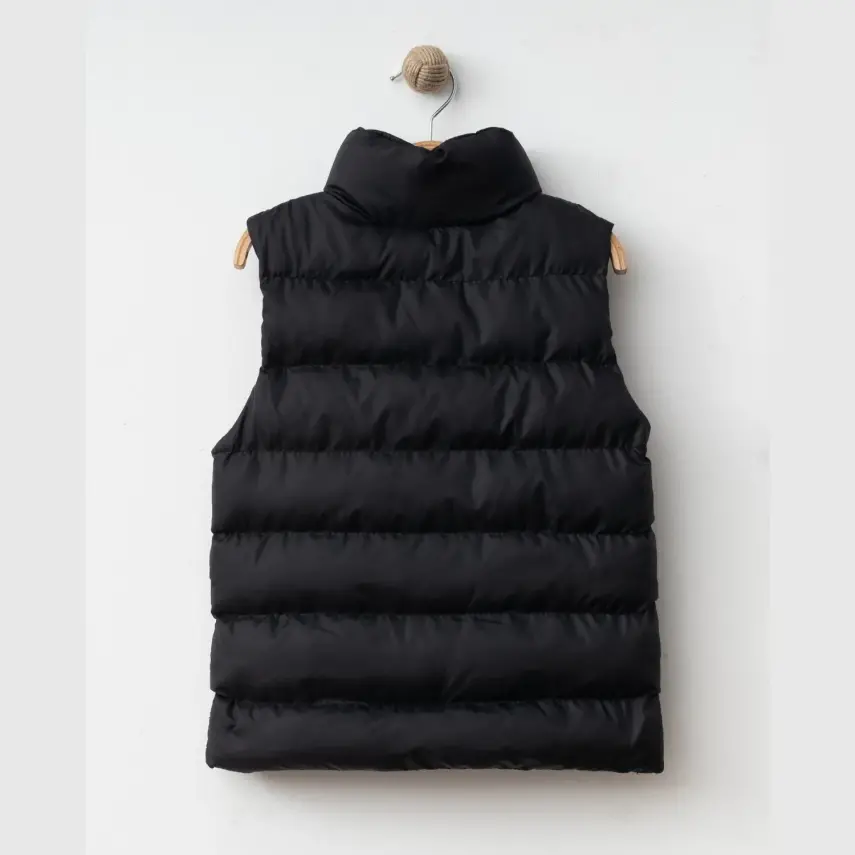 Winimo Çocuk Şişme Yelek Fermuarlı Cepli Siyah Unisex - 2