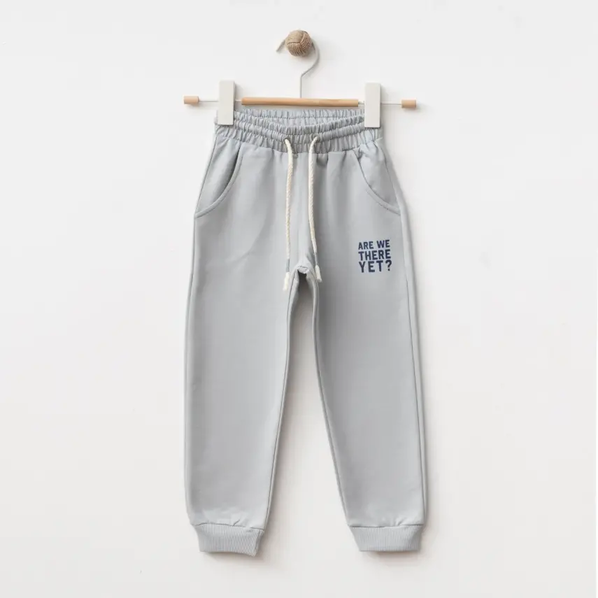 Winimo Erkek Çocuk Eşofman Altı Are We There Yet Baskılı Boyalı Gri - 4