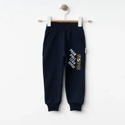 Winimo Erkek Çocuk Eşofman Altı Push Pull Baskılı Lacivert - 1