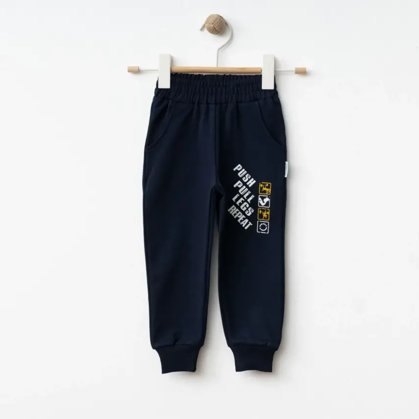 Winimo Erkek Çocuk Eşofman Altı Push Pull Baskılı Lacivert - 5