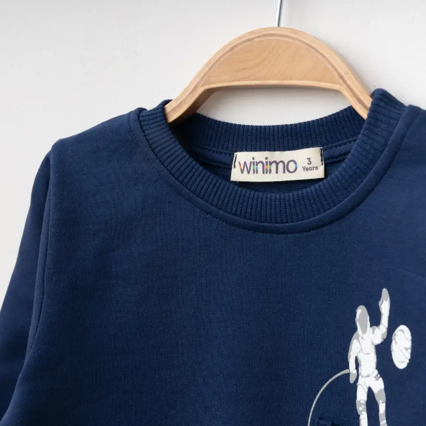 Winimo Erkek Çocuk Sweatshirt Are We There Yet Baskılı Lacivert - 2