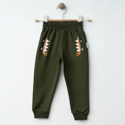 Winimo Erkek Eşofman Altı Canavar Baskılı Haki