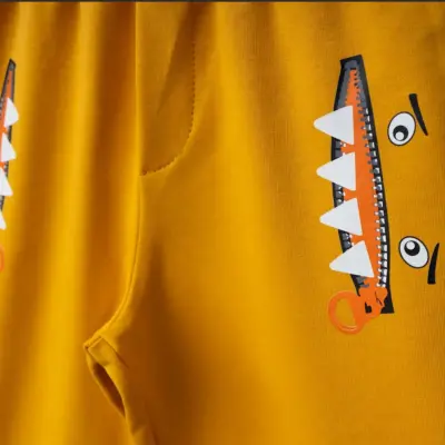 Winimo Erkek Eşofman Altı Canavar Baskılı Hardal - 8