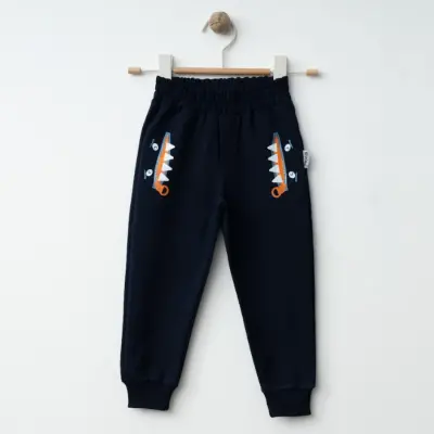 Winimo Erkek Eşofman Altı Canavar Baskılı Lacivert