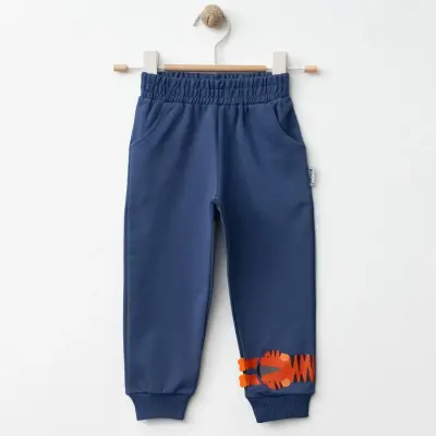 Winimo Erkek Eşofman Altı Kaplan Baskılı Lacivert - 5