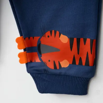 Winimo Erkek Eşofman Altı Kaplan Baskılı Lacivert - 8