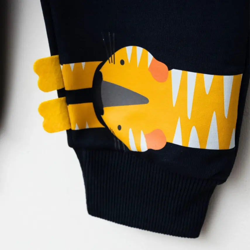 Winimo Erkek Eşofman Altı Kaplan Baskılı Siyah - 3