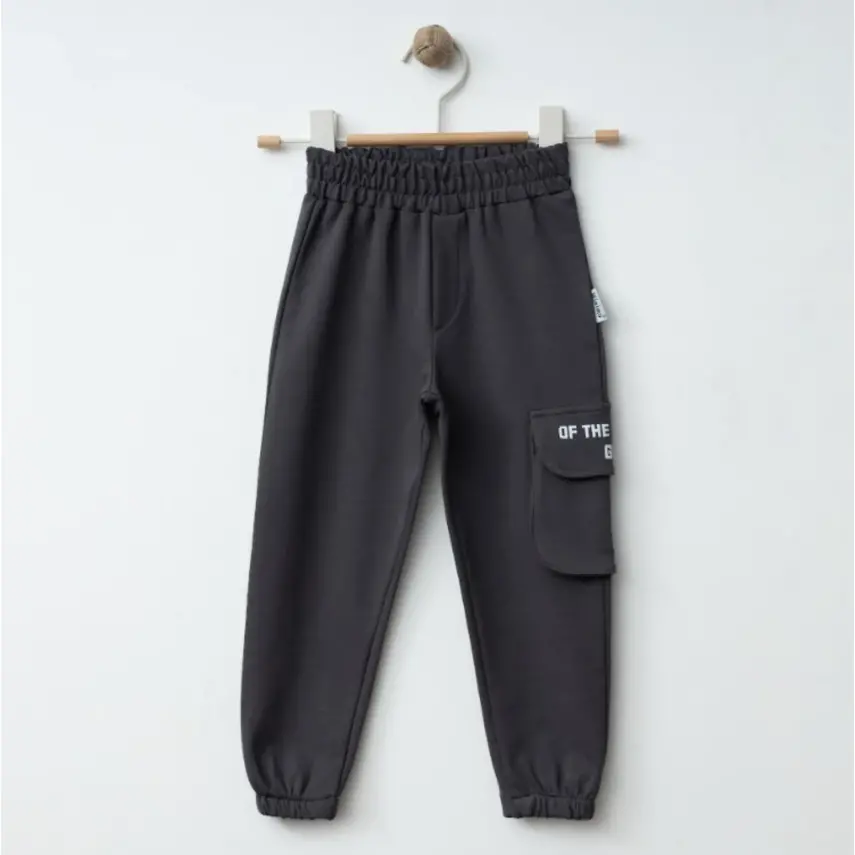 Winimo Erkek Eşofman Altı Körüklü Cepli Füme - 1