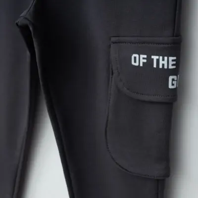 Winimo Erkek Eşofman Altı Körüklü Cepli Füme - 3