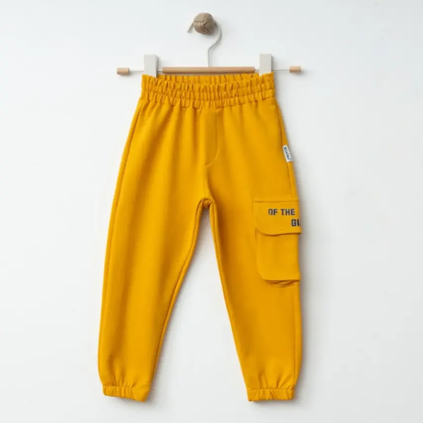 Winimo Erkek Eşofman Altı Körüklü Cepli Hardal - 5