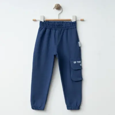 Winimo Erkek Eşofman Altı Körüklü Cepli İndigo - 3