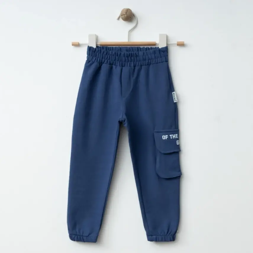 Winimo Erkek Eşofman Altı Körüklü Cepli İndigo - 3