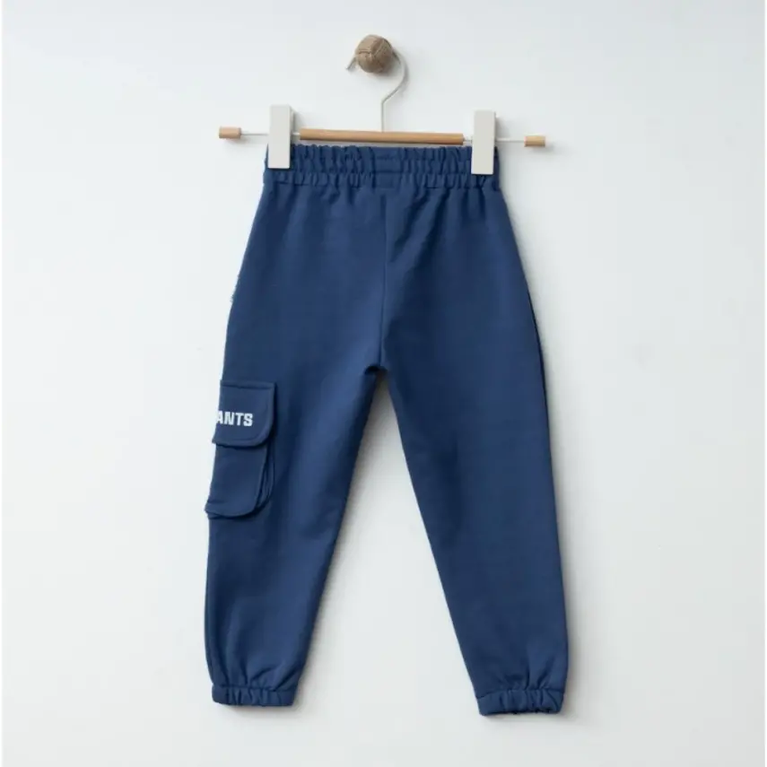 Winimo Erkek Eşofman Altı Körüklü Cepli İndigo - 5