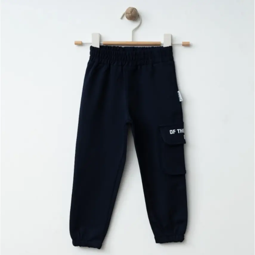 Winimo Erkek Eşofman Altı Körüklü Cepli Lacivert - 1