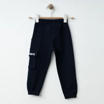 Winimo Erkek Eşofman Altı Körüklü Cepli Lacivert - 3