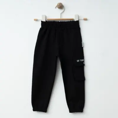 Winimo Erkek Eşofman Altı Körüklü Cepli Siyah - 3