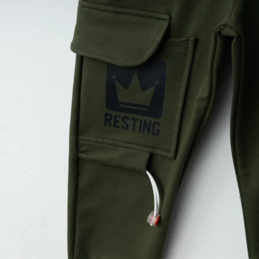 Winimo Erkek Eşofman Altı Resting Baskılı Haki - 5
