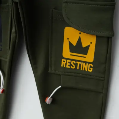 Winimo Erkek Eşofman Altı Resting Baskılı Haki - 8