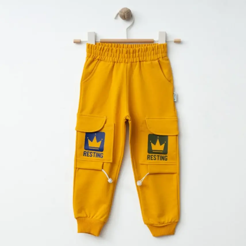 Winimo Erkek Eşofman Altı Resting Baskılı Hardal - 1