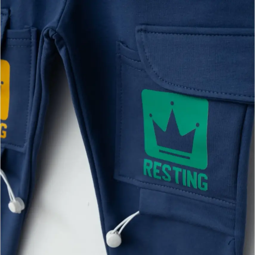 Winimo Erkek Eşofman Altı Resting Baskılı İndigo - 2