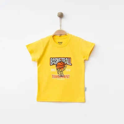 Winimo Erkek T-Shirt Basketball Baskılı Sarı 