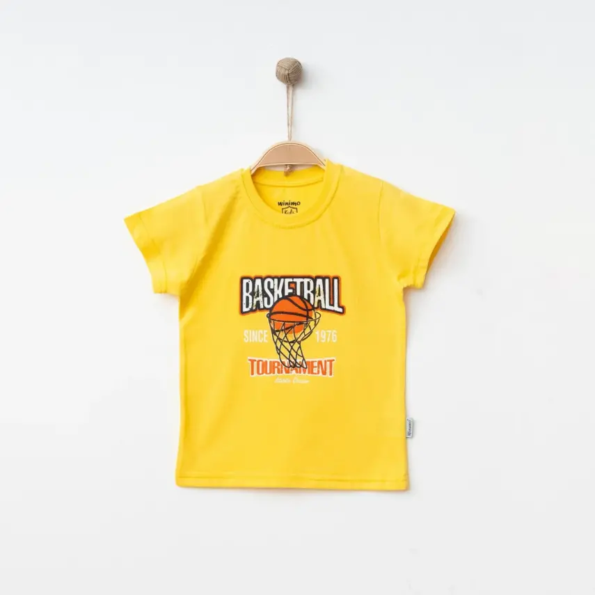Winimo Erkek T-Shirt Basketball Baskılı Sarı - 1