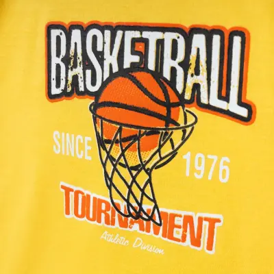 Winimo Erkek T-Shirt Basketball Baskılı Sarı - 6