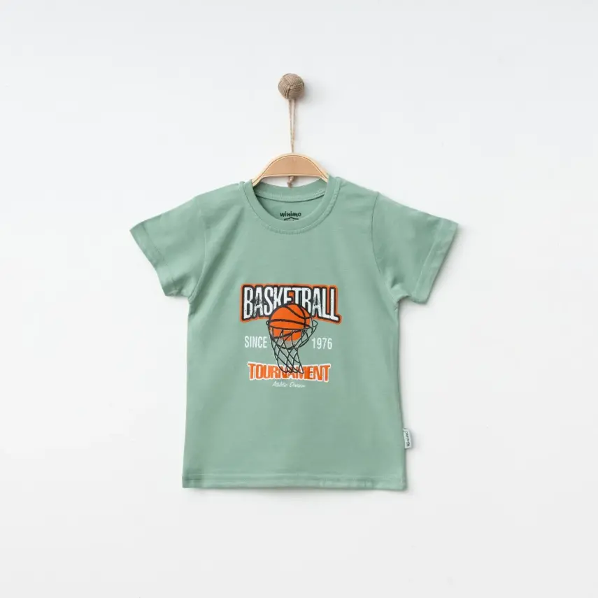 Winimo Erkek T-Shirt Basketball Baskılı Yeşil - 5