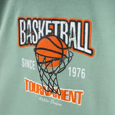 Winimo Erkek T-Shirt Basketball Baskılı Yeşil - 9